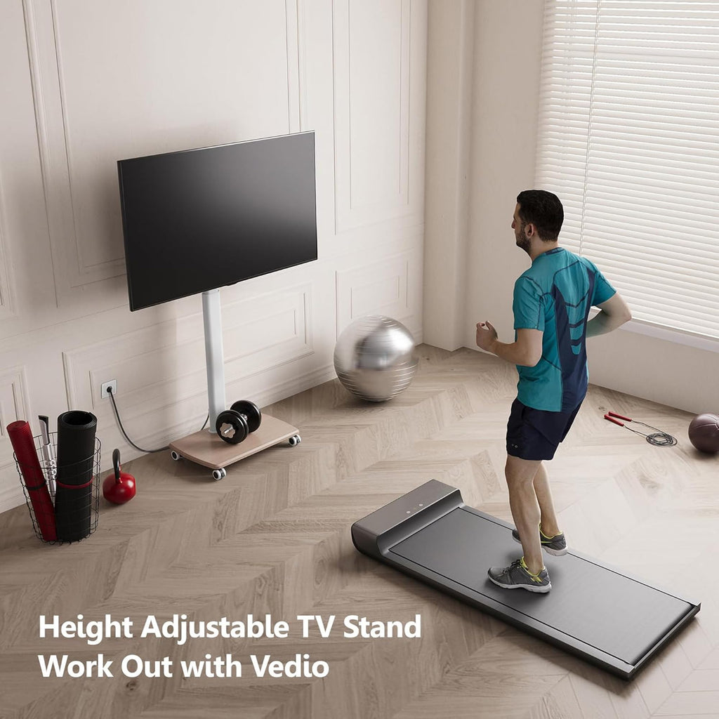 White Rolling TV Stand for 32-75 Inch TVs V492312
