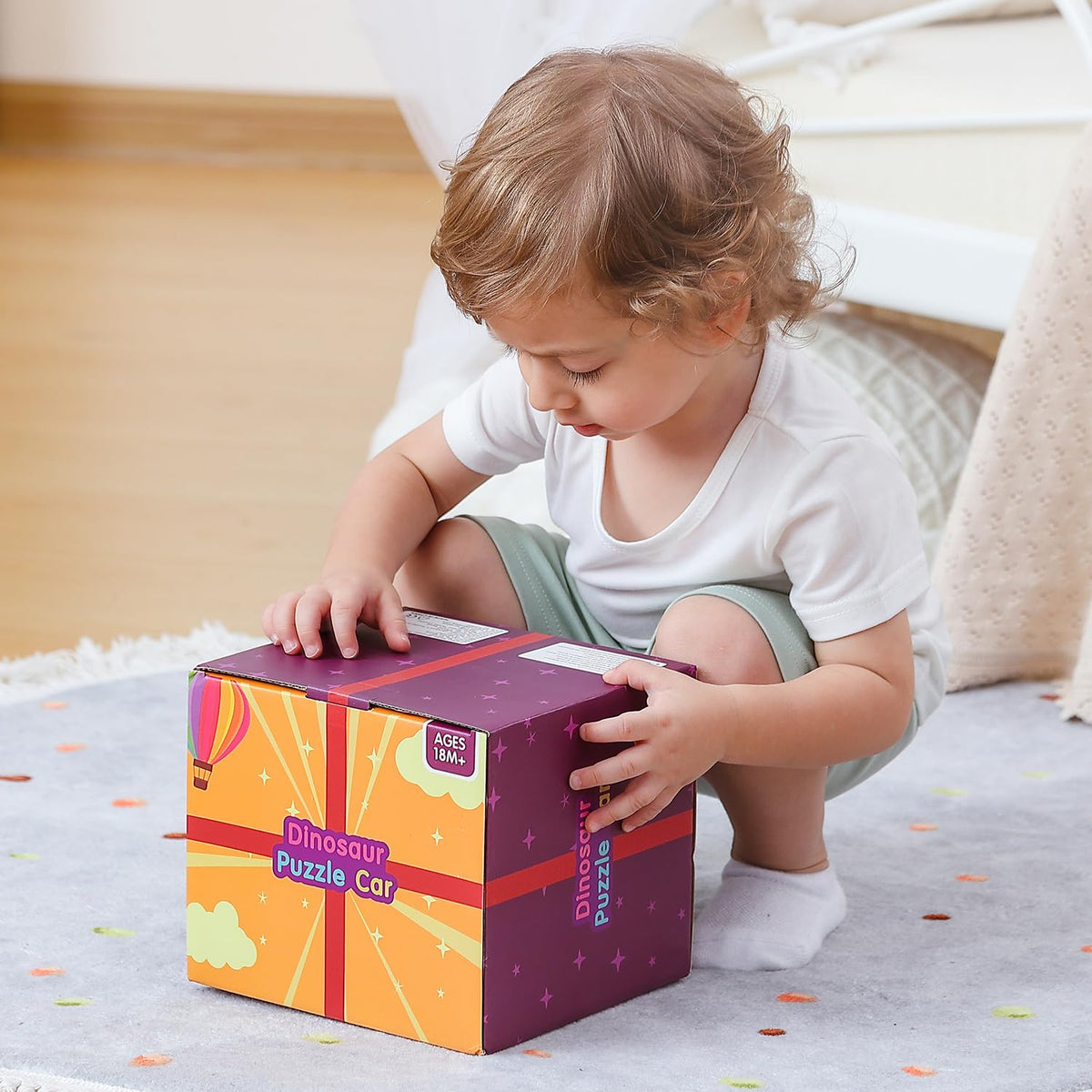 Montessori Wooden Activity Cube Toys F2729