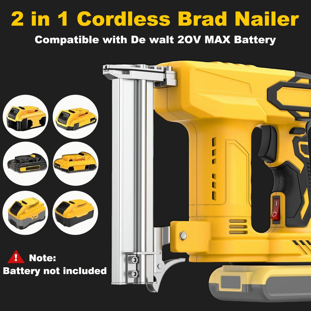 2 in 1 Cordless Brad Nailer 18 Gauge Electric Nail Gun V933