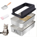 Stainless Steel Sifting Litter Box with Lid F331845