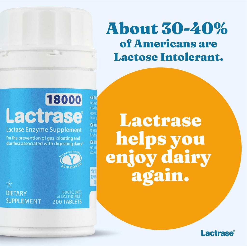 Extra Strength 18,000 FCC Lactase Units 200 Fast-Acting Pills N6137