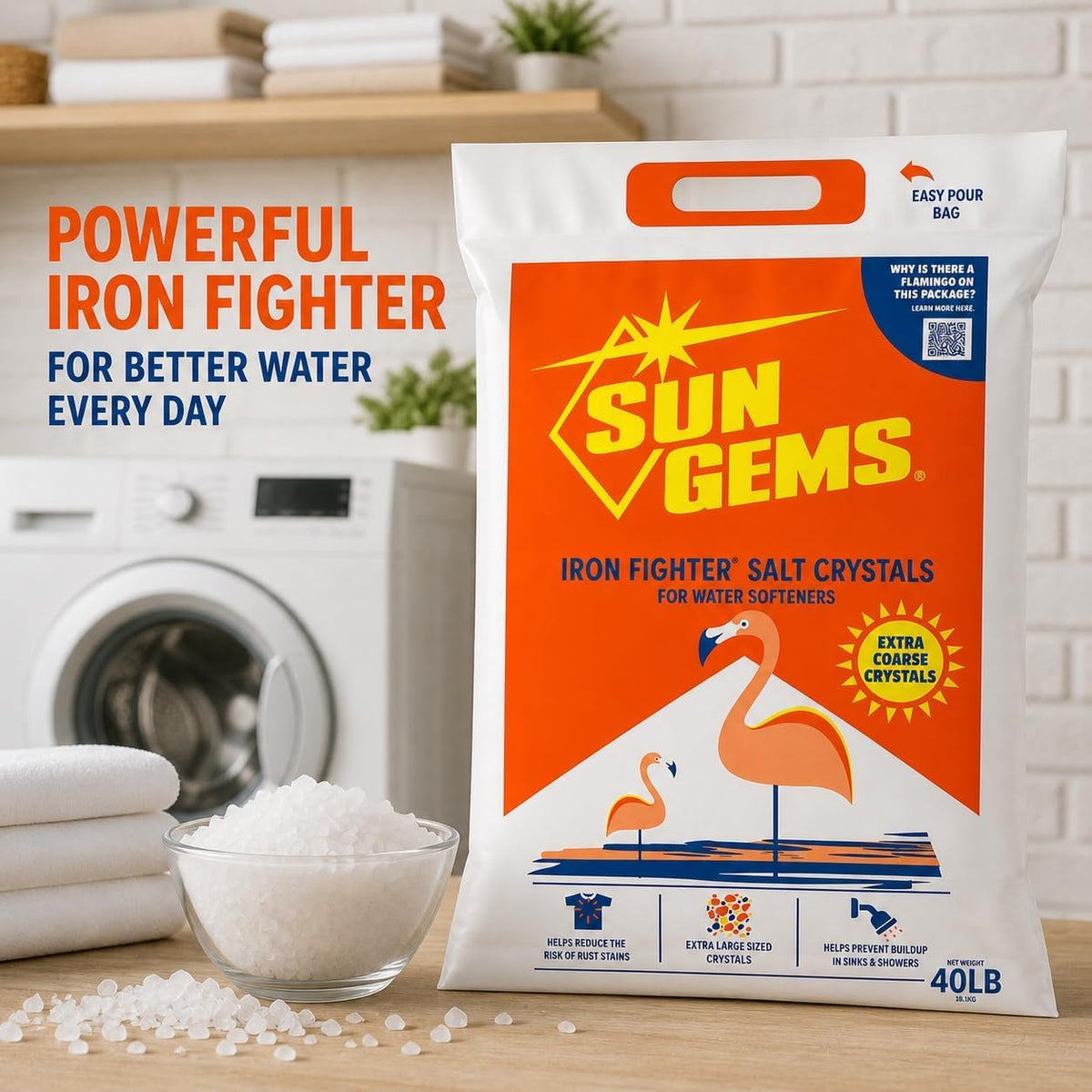 40 lb Extra Coarse Water Softener Salt Crystals S302313