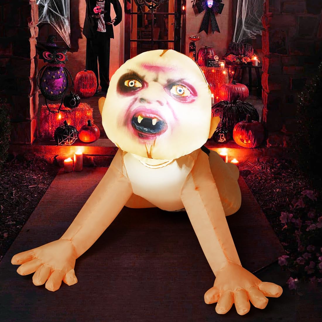 4 FT Inflatable Zombie with Built-in LEDs C2186