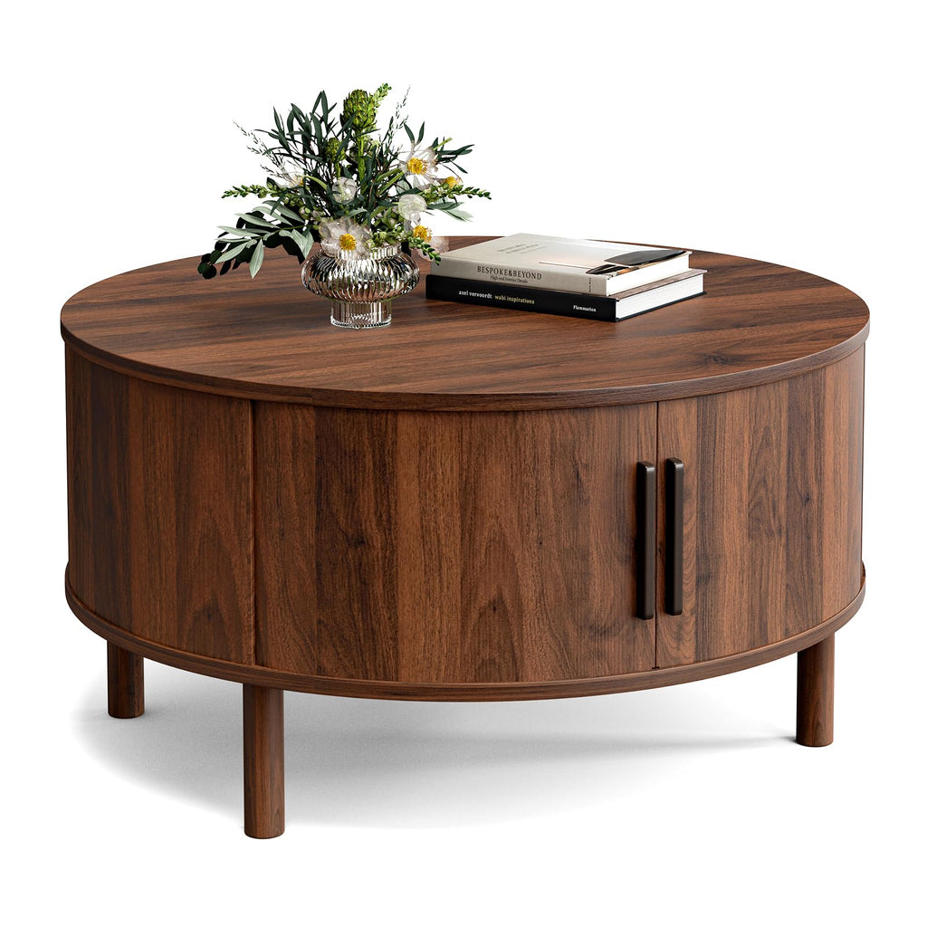 Round Coffee Table with Sliding Doors Z43058