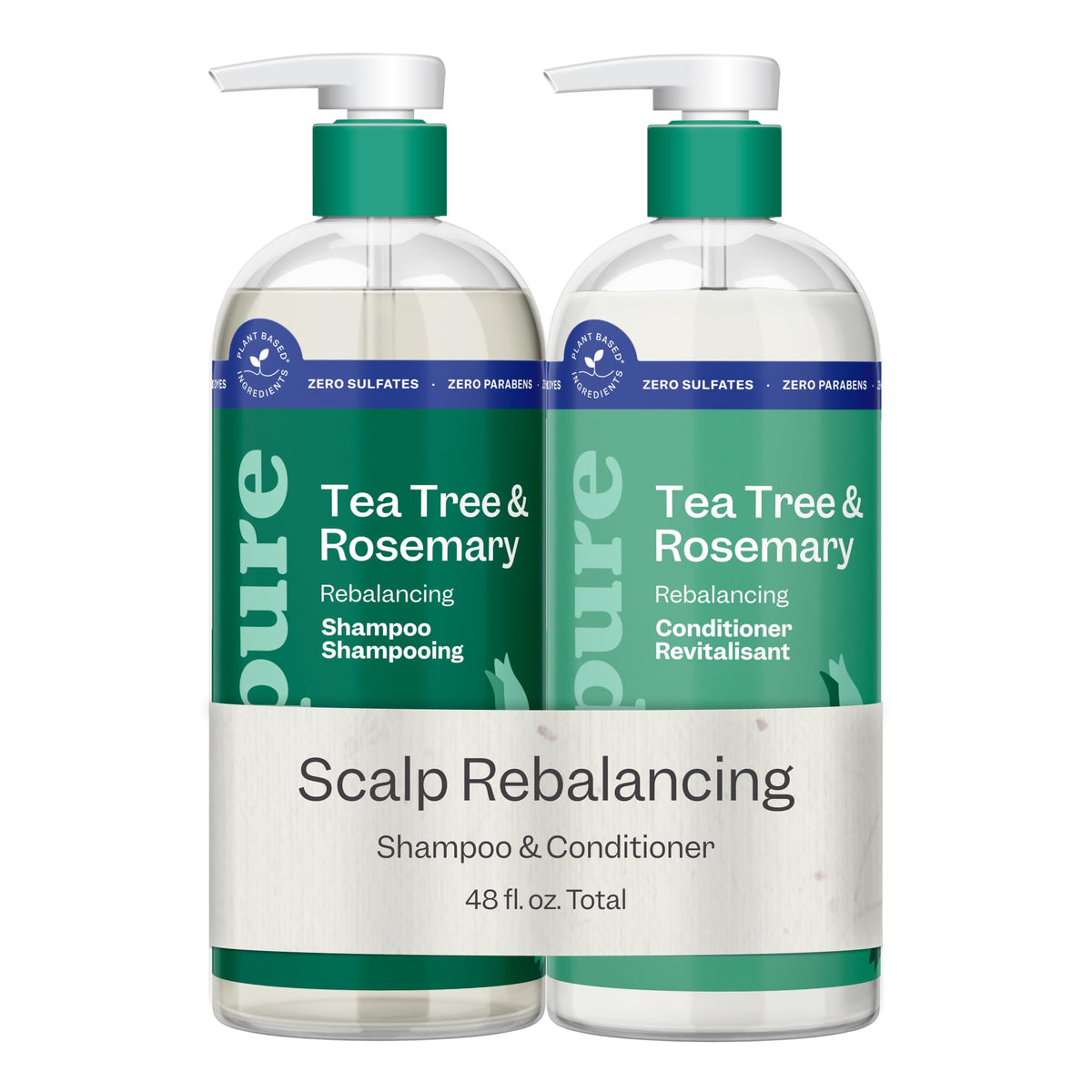 Tea Tree & Rosemary Shampoo & Conditioner Set 2x24oz R450553