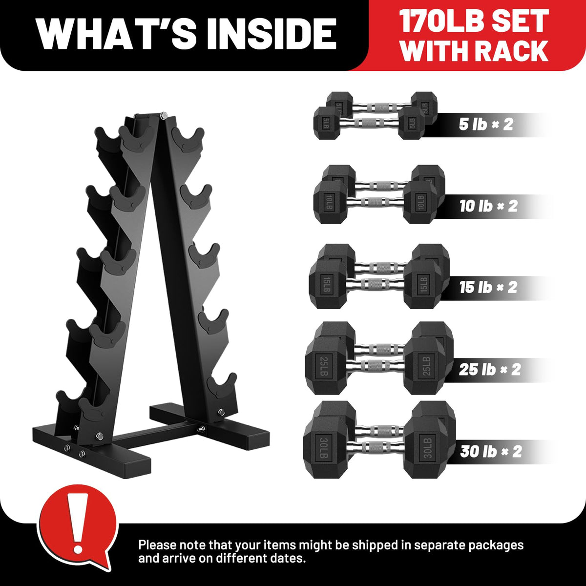 150-600lb Dumbbell Set with Rack J21273