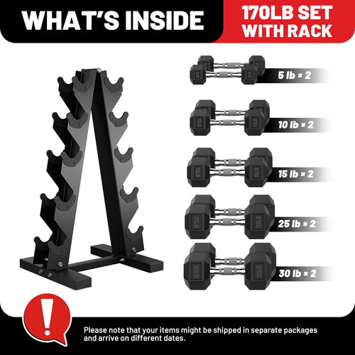 150-600lb Dumbbell Set with Rack J21273