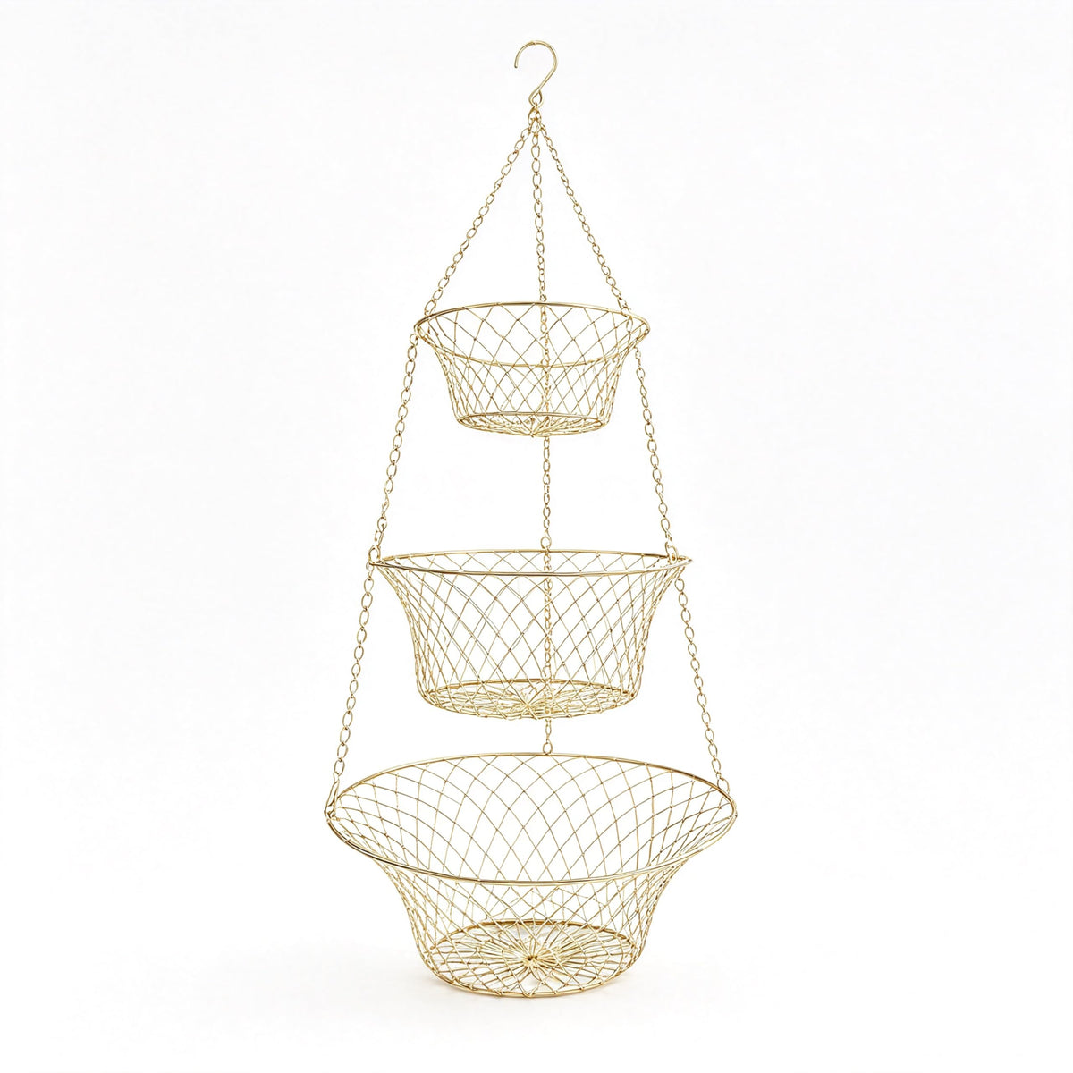 3-Tier Copper Hanging Basket W3117
