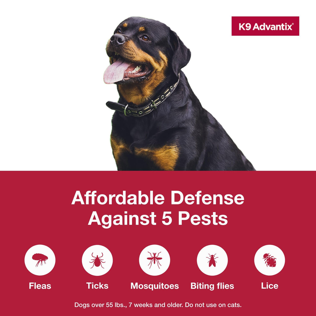 Flea, Tick & Mosquito Prevention for Dogs Over 55 lbs, 2 Treatments R643
