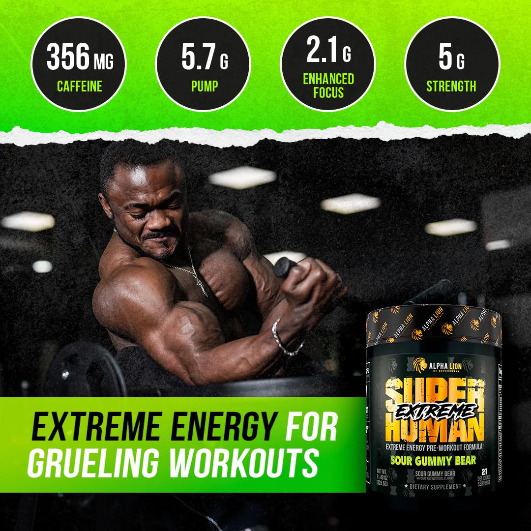 High Stim Pre Workout Powder with Beta Alanine, L-Taurine & Caffeine, 21 Servings W552543
