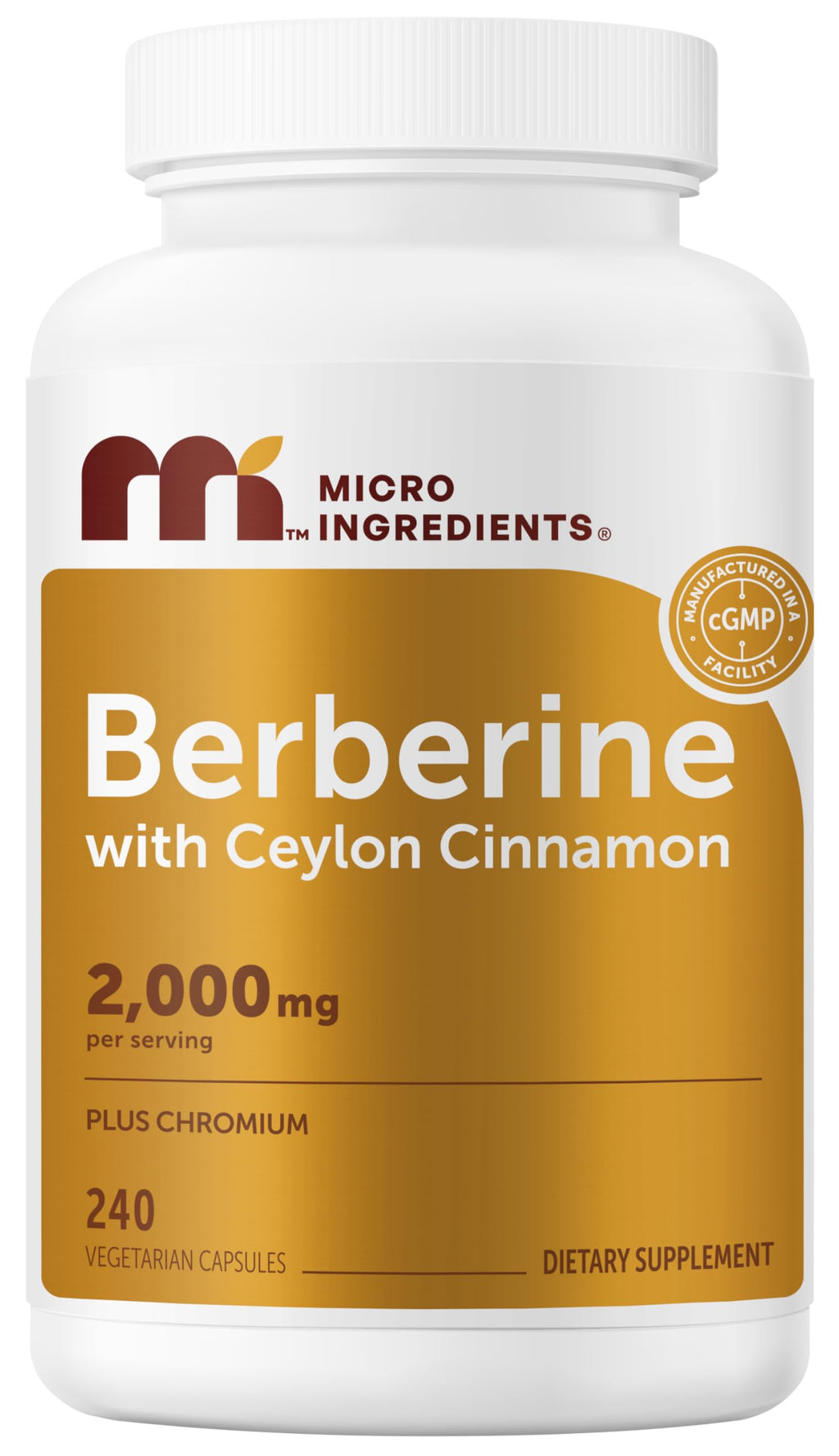 Berberine with Ceylon Cinnamon 2,000 mg 240 Vegetarian Capsules Z15351