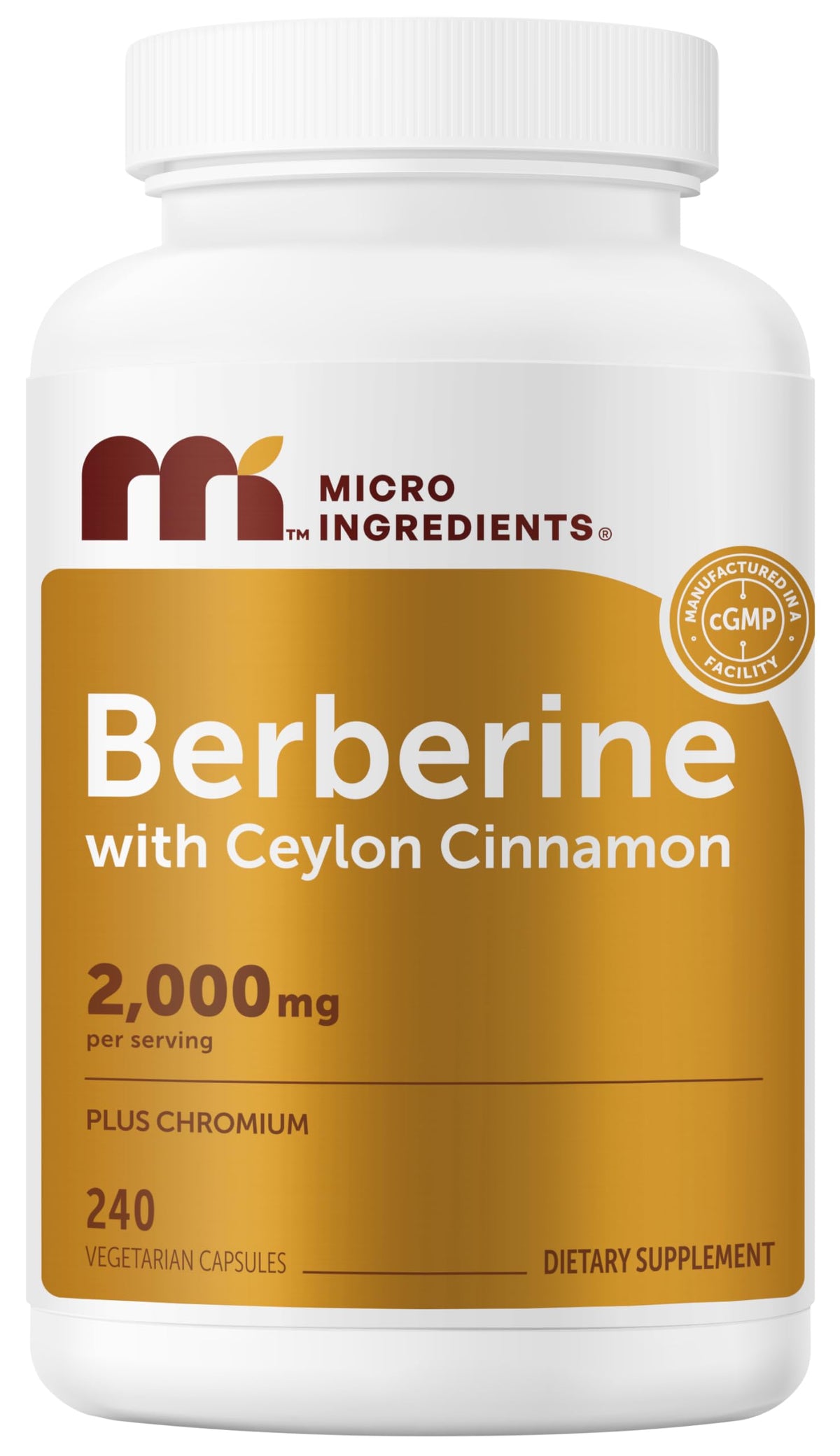 Berberine with Ceylon Cinnamon 2,000 mg 240 Vegetarian Capsules Z15351