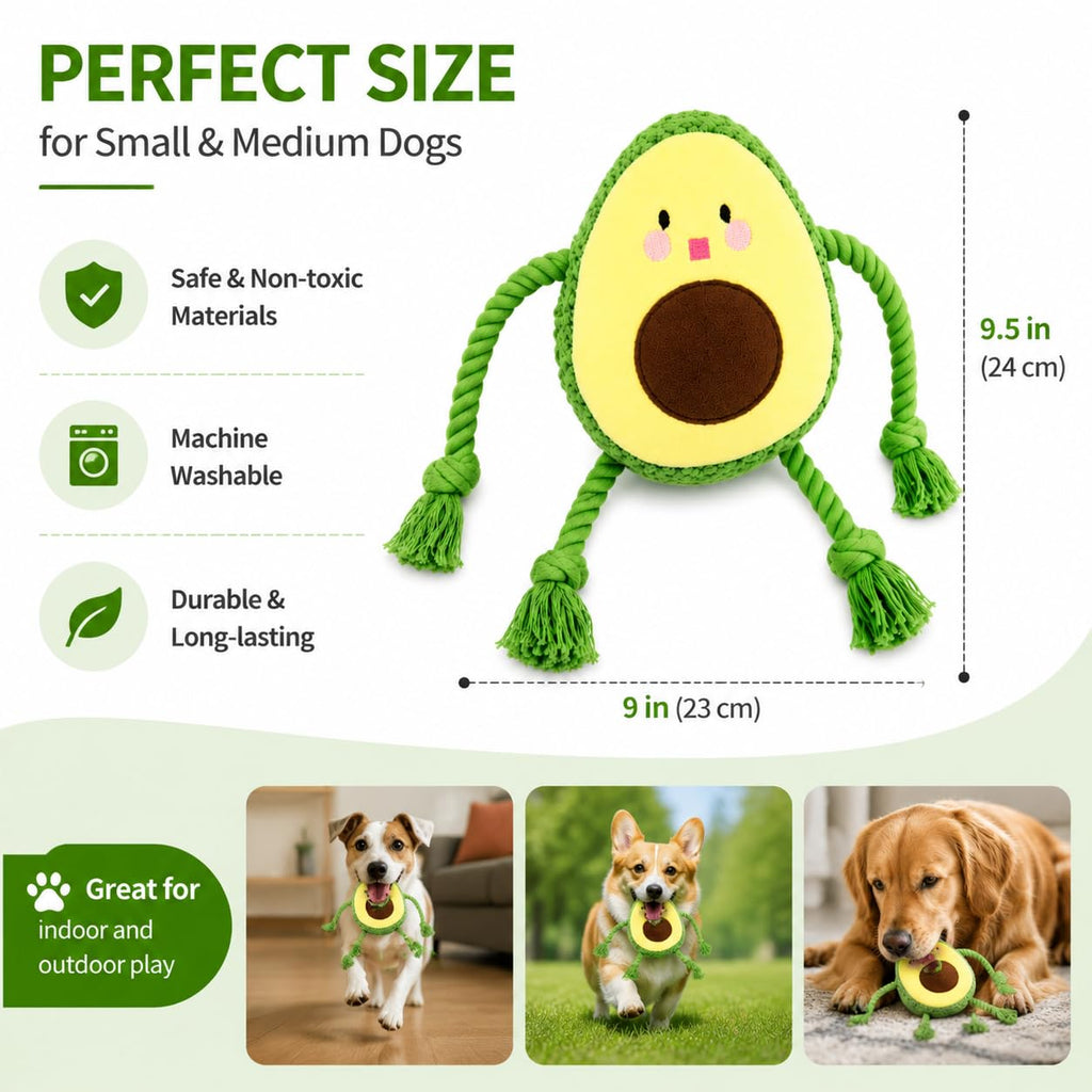 Avocado Rope Plush Dog Toy S13770