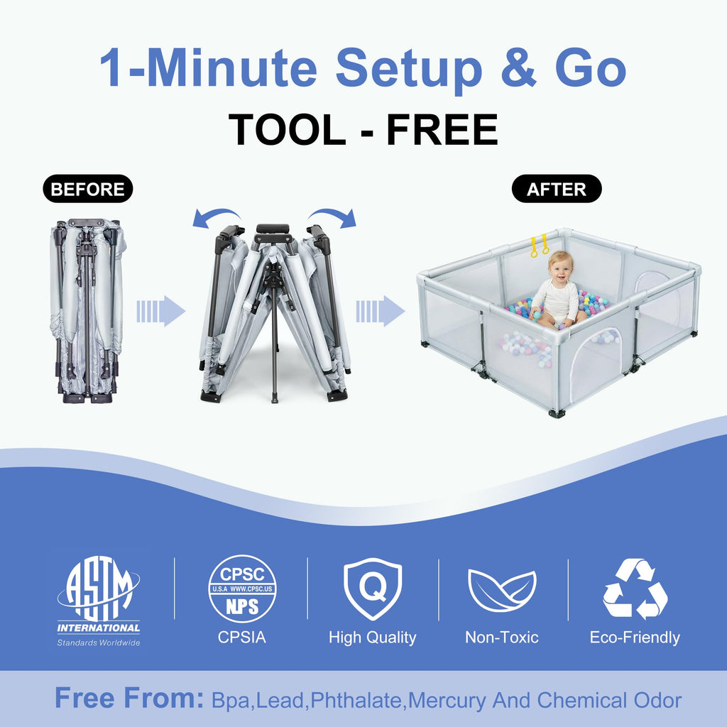 Foldable Baby Playpen X795