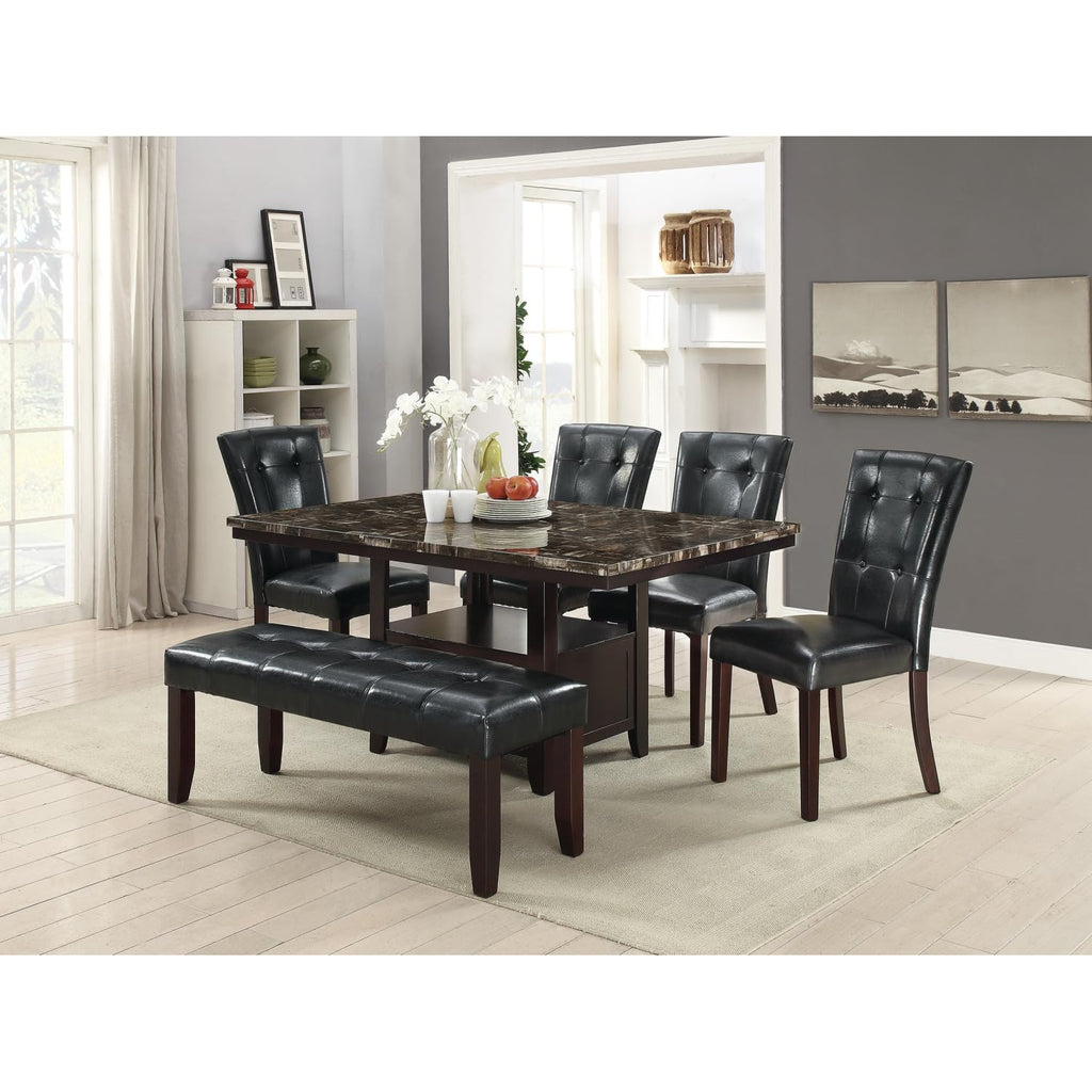 Black Faux Leather Parson Chairs Set of 2 H760897