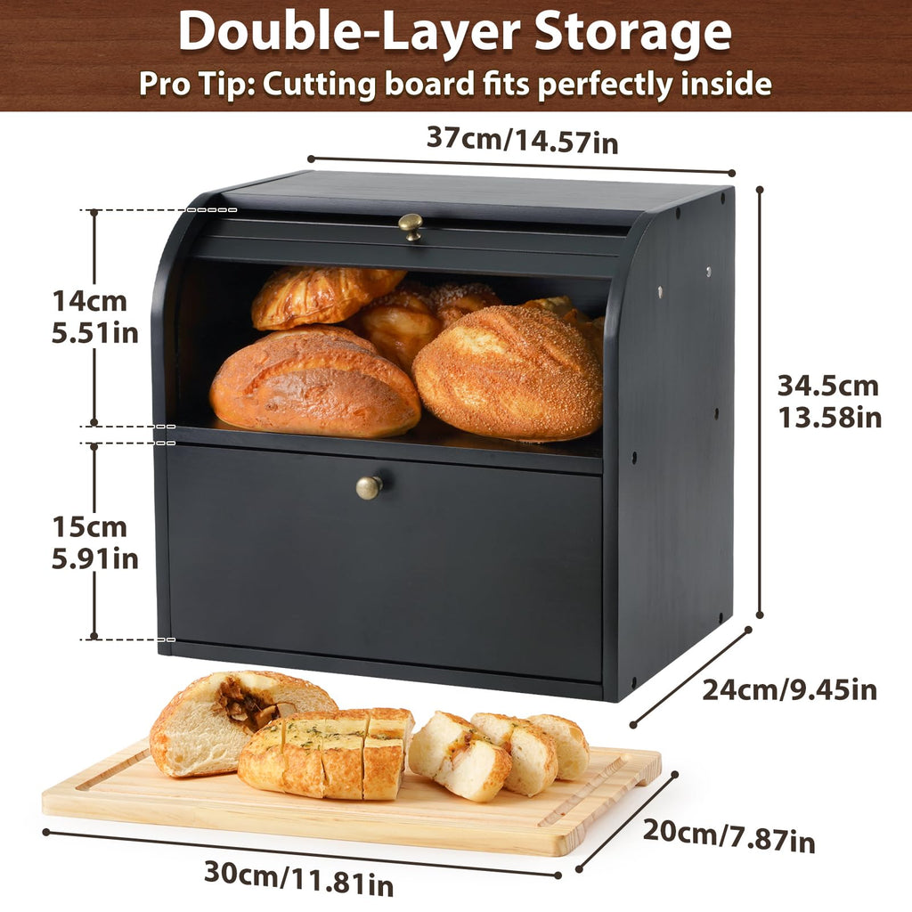 Wooden Bread Box Z575