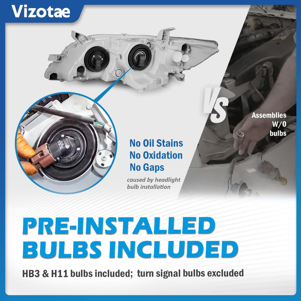 Headlights with High-Low Beam Bulbs D3489