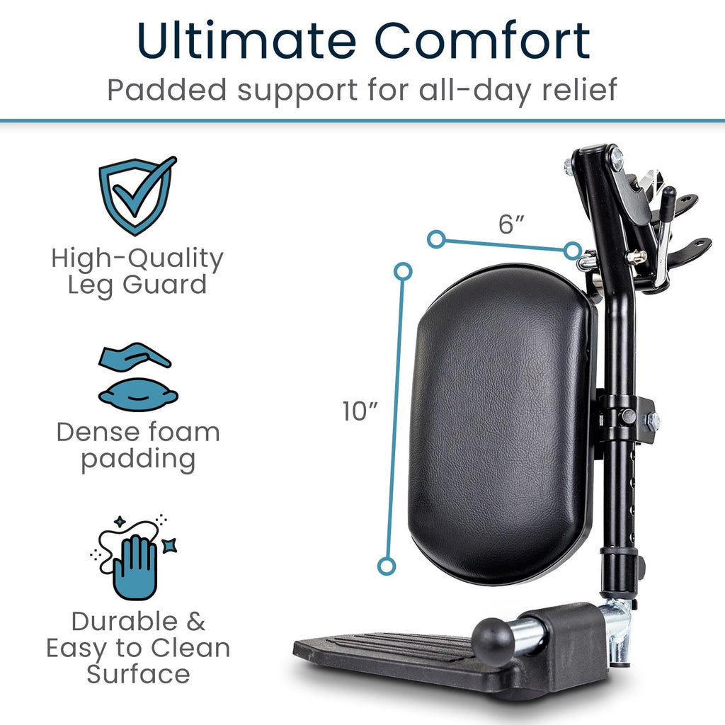 Elevating Wheelchair Footrests with Padded Calf Pads (2 Pack) S927