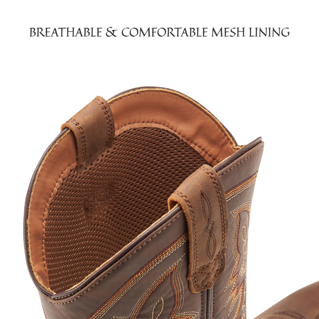 Western Cowboy Boots Square Toe with Embroidery A670862