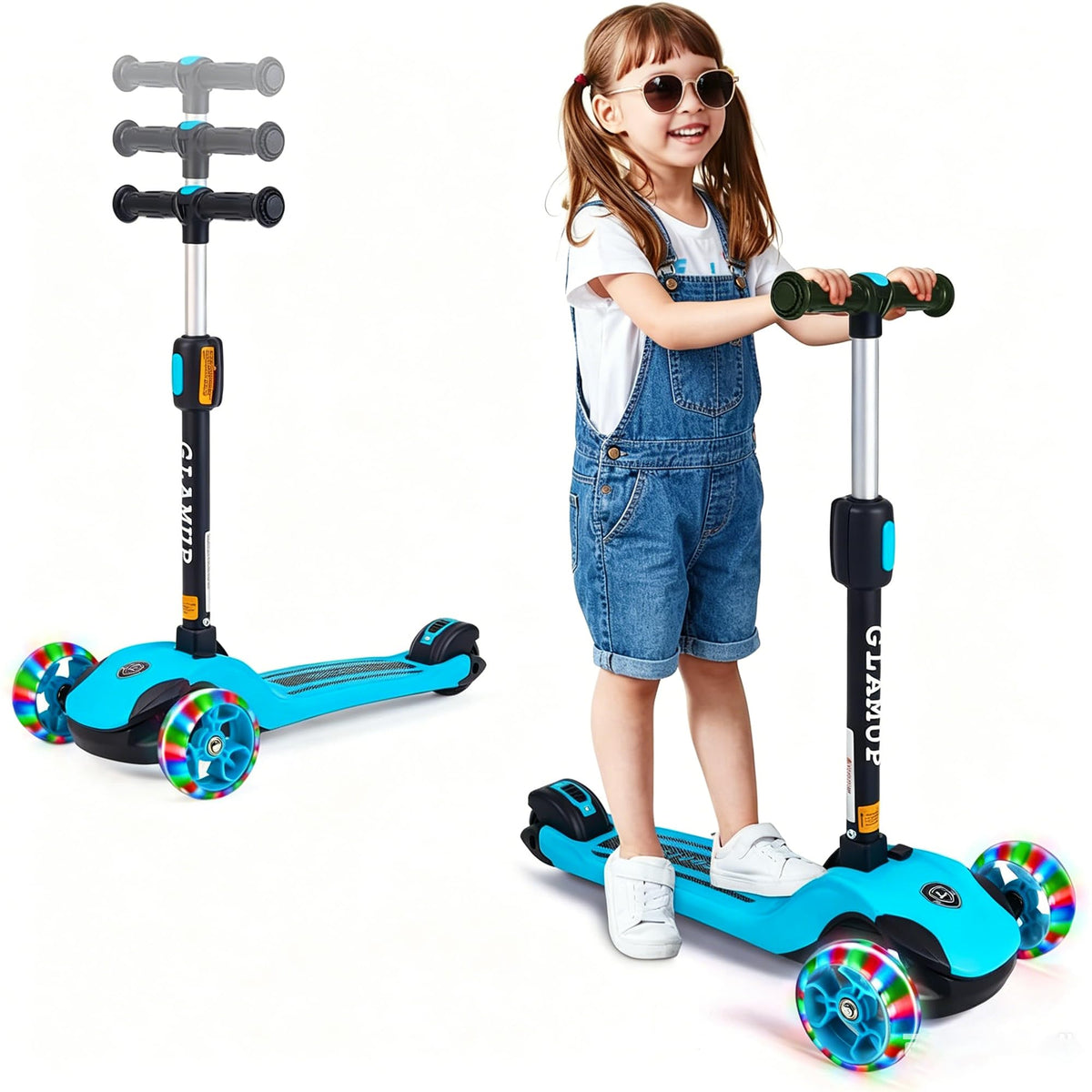 2-in-1 Folding 3 Wheel Kick Scooter A1373