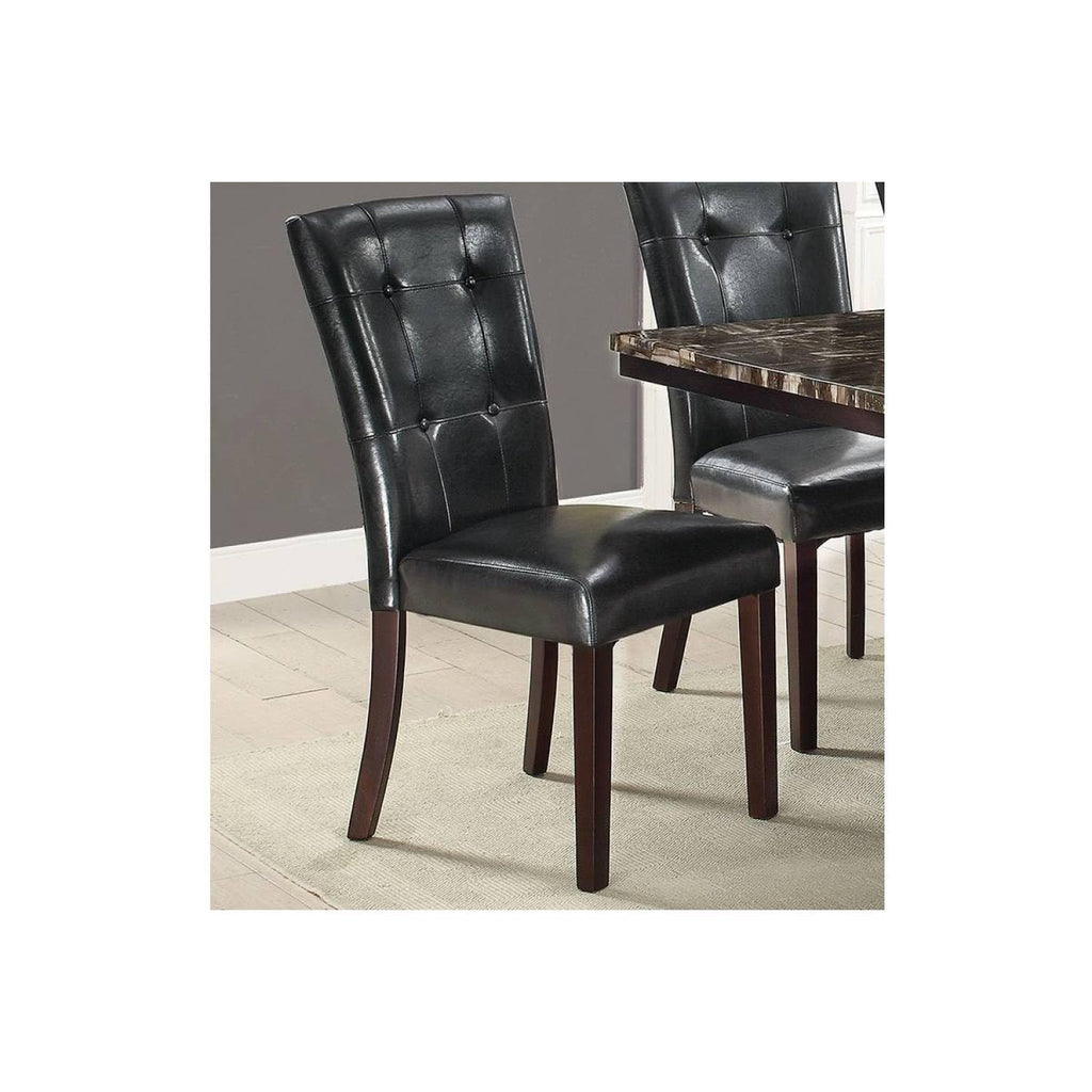 Black Faux Leather Parson Chairs Set of 2 H760897