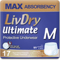 Adult Incontinence Underwear, Medium, 17-Pack H91483
