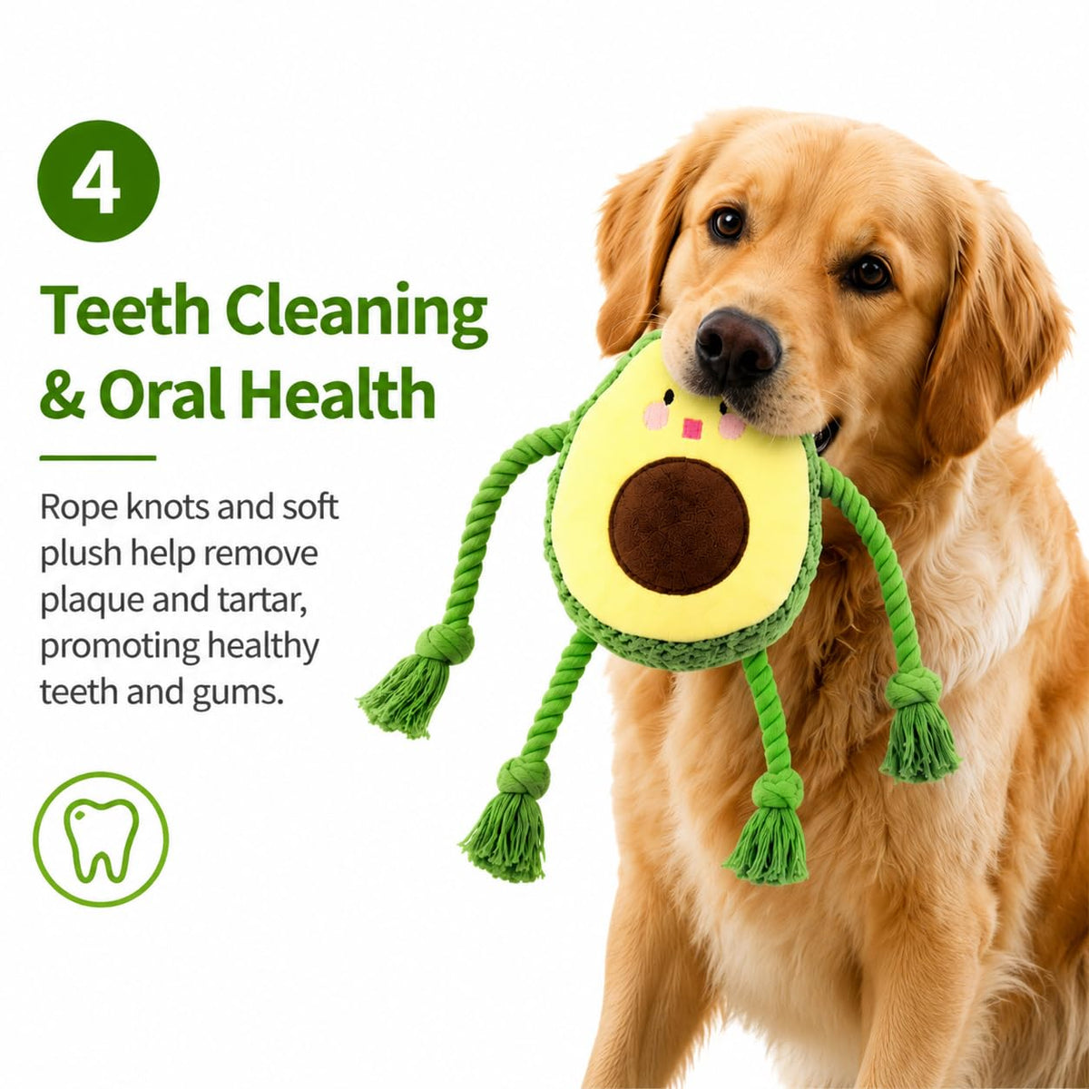 Avocado Rope Plush Dog Toy S13770