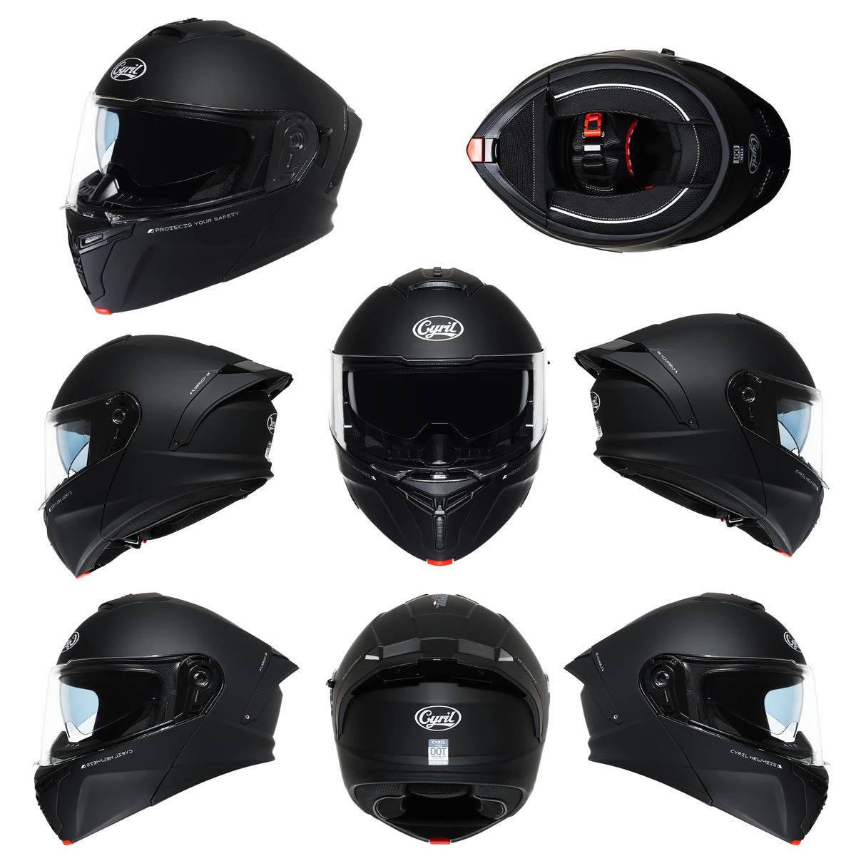 Modular Motorcycle Helmet DOT Approved B535374