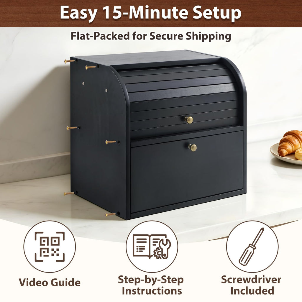 Wooden Bread Box Z575