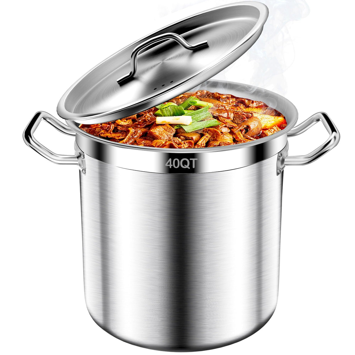 40QT Stainless Steel Stockpot with Lid J434114