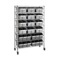7-Tier 16-Bin Steel Wire Shelving Rack Y854