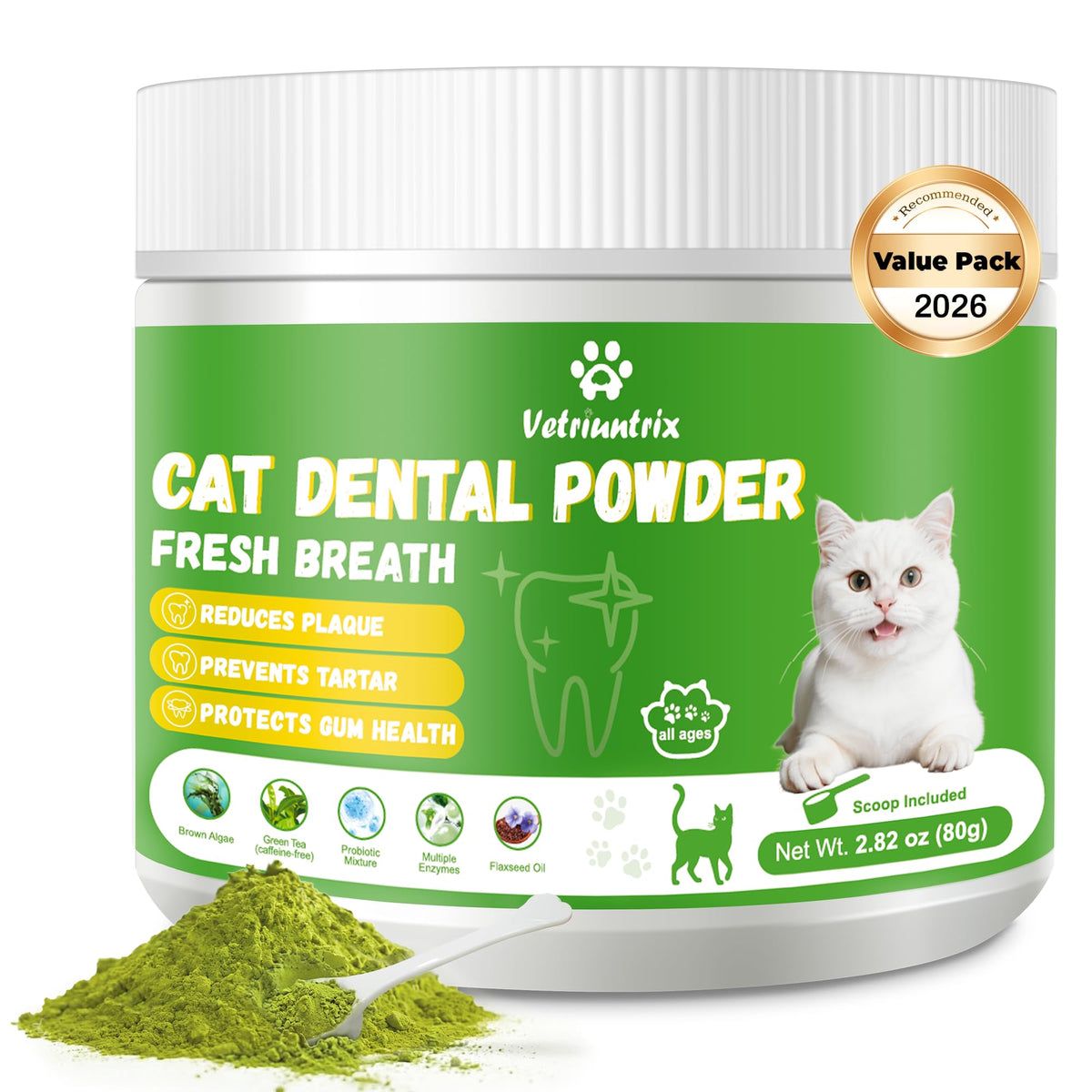Cat Dental Care Powder with Probiotics 80g F137