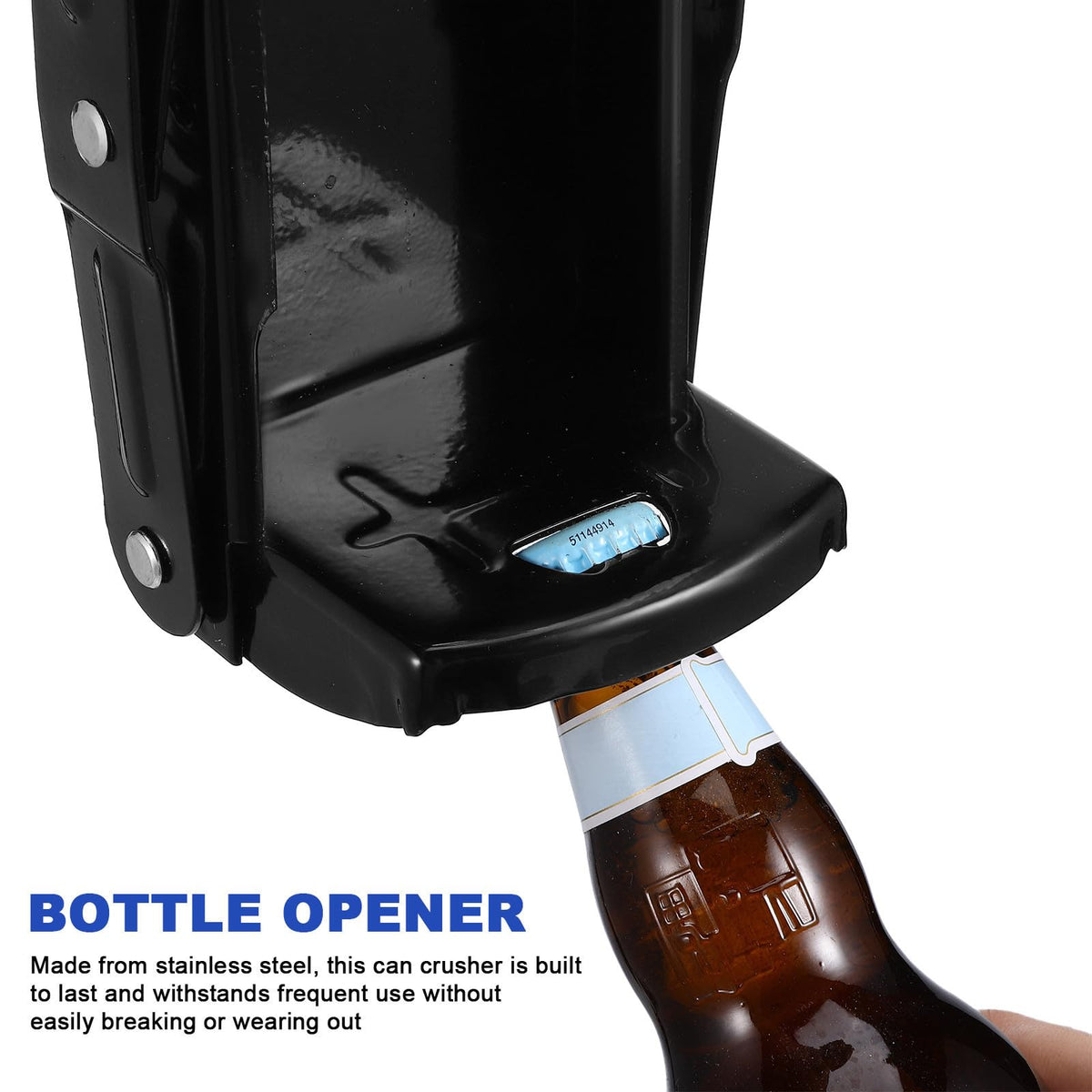 Stainless Steel Black Can Crusher I351
