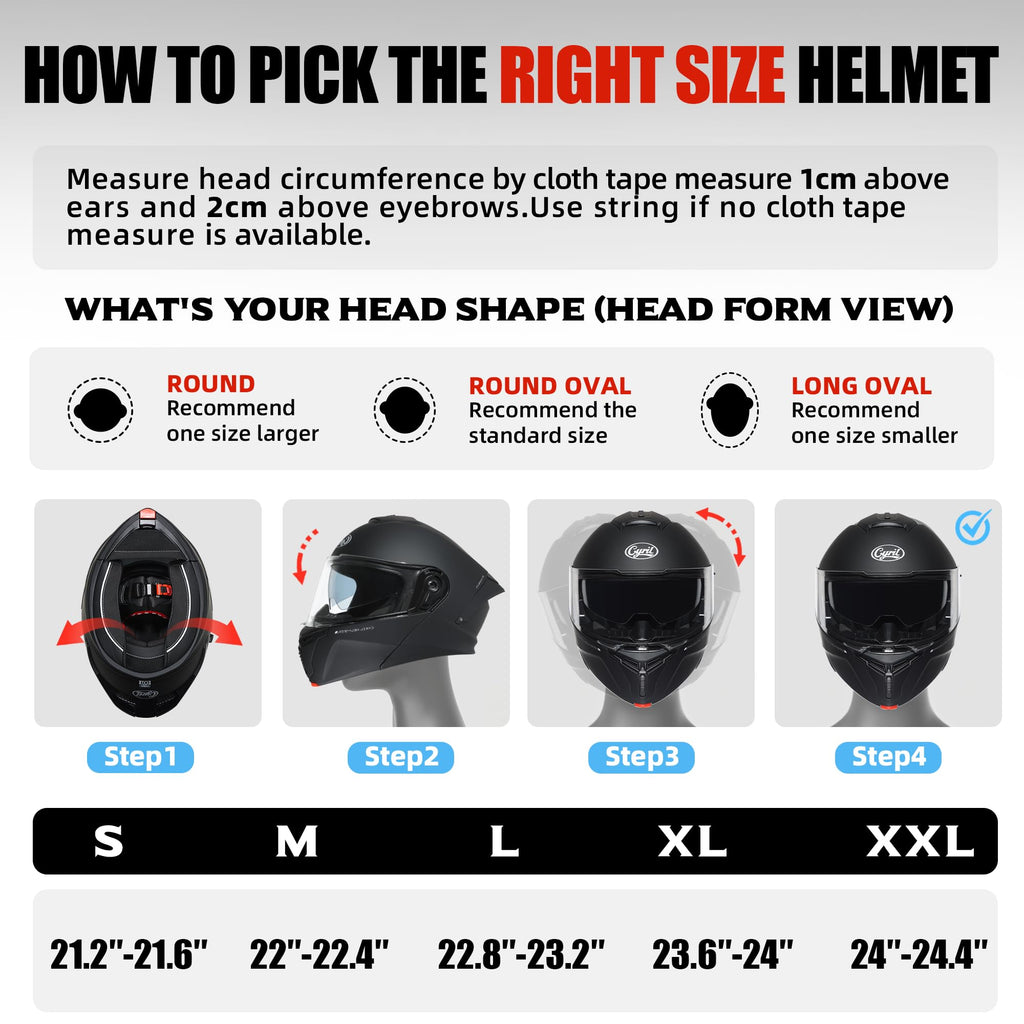 Modular Motorcycle Helmet DOT Approved B535374