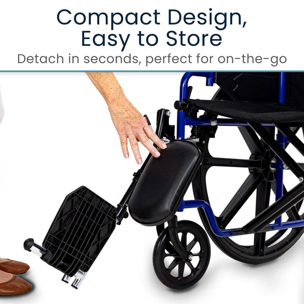 Elevating Wheelchair Footrests with Padded Calf Pads (2 Pack) S927
