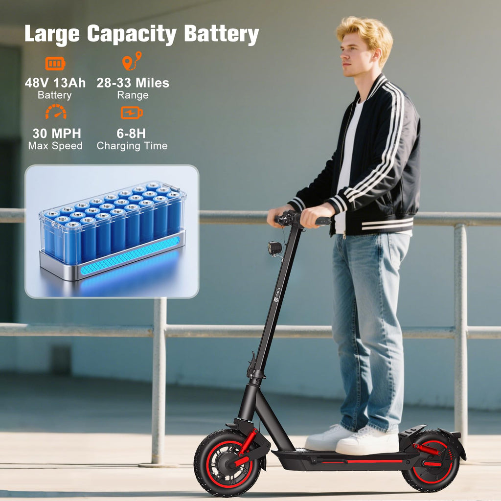 Electric Scooter for Adults, 1200W Motor, 30 MPH, 33 Miles Range, Foldable R5044