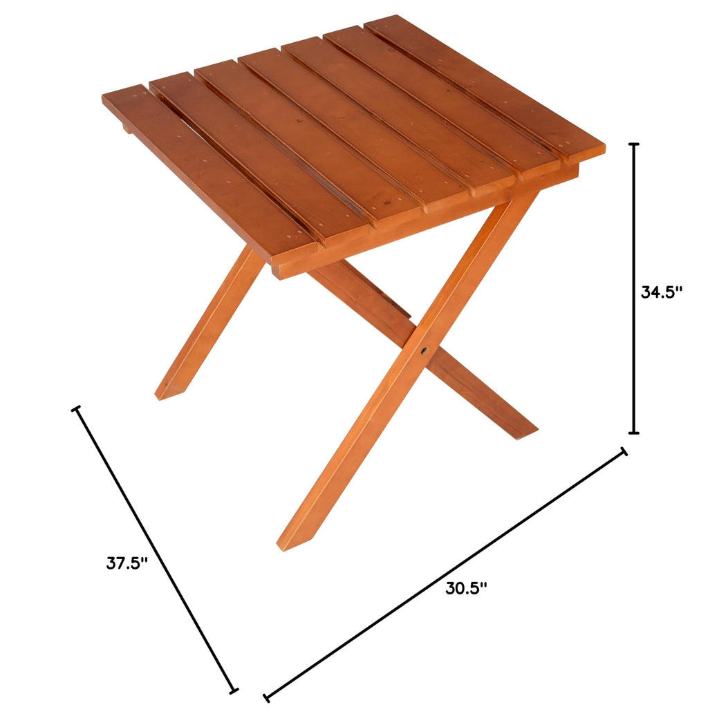Solid Cedar Adirondack Extra Wide Chair with Folding Table F60900