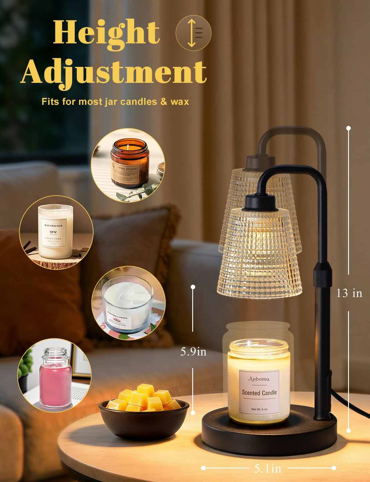 Candle Warmer Lamp with Timer E1041