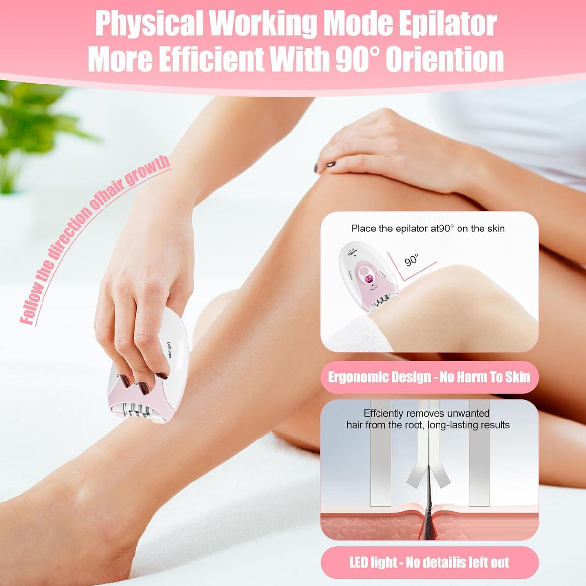 Rechargeable Epilator with LED Light M6123