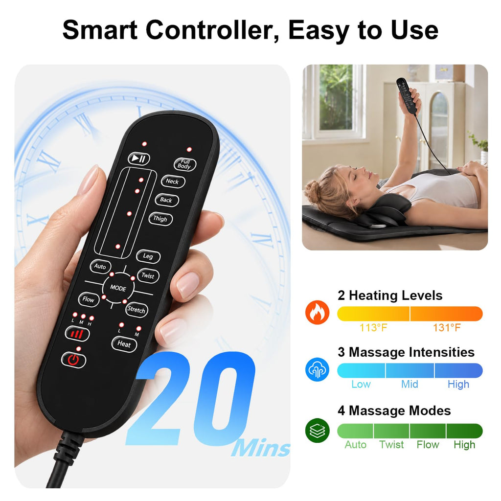 Foldable Full Body Massage Mat with Heat O3100