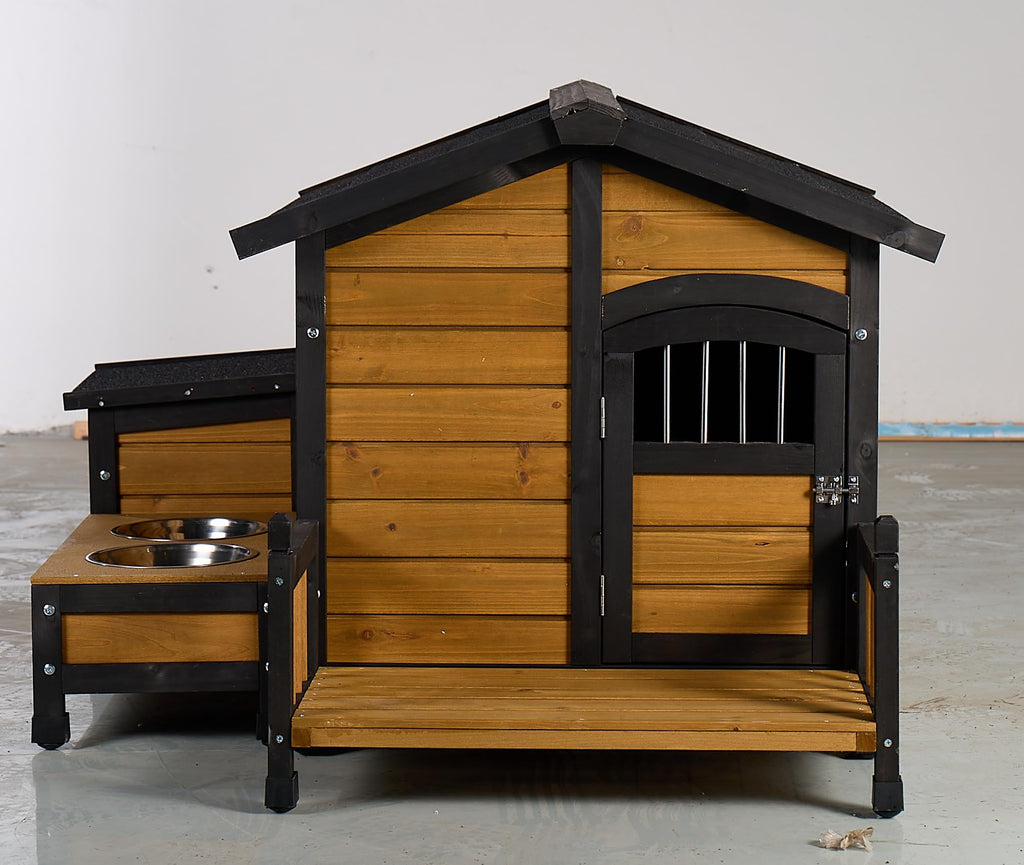 Large Wooden 2-Tier Rabbit Cage with Waterproof Roof T671392