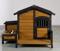 Large Wooden 2-Tier Rabbit Cage with Waterproof Roof T671392