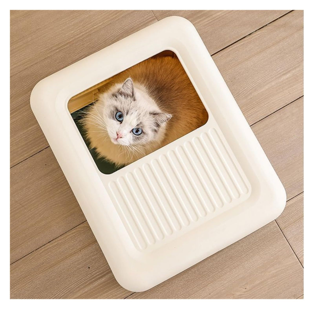 Fully Enclosed Cat Litter Box with Lid and Drawer F89308