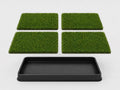 Artificial Grass Dog Potty with Tray & 4 Reusable Turf Pads S9090