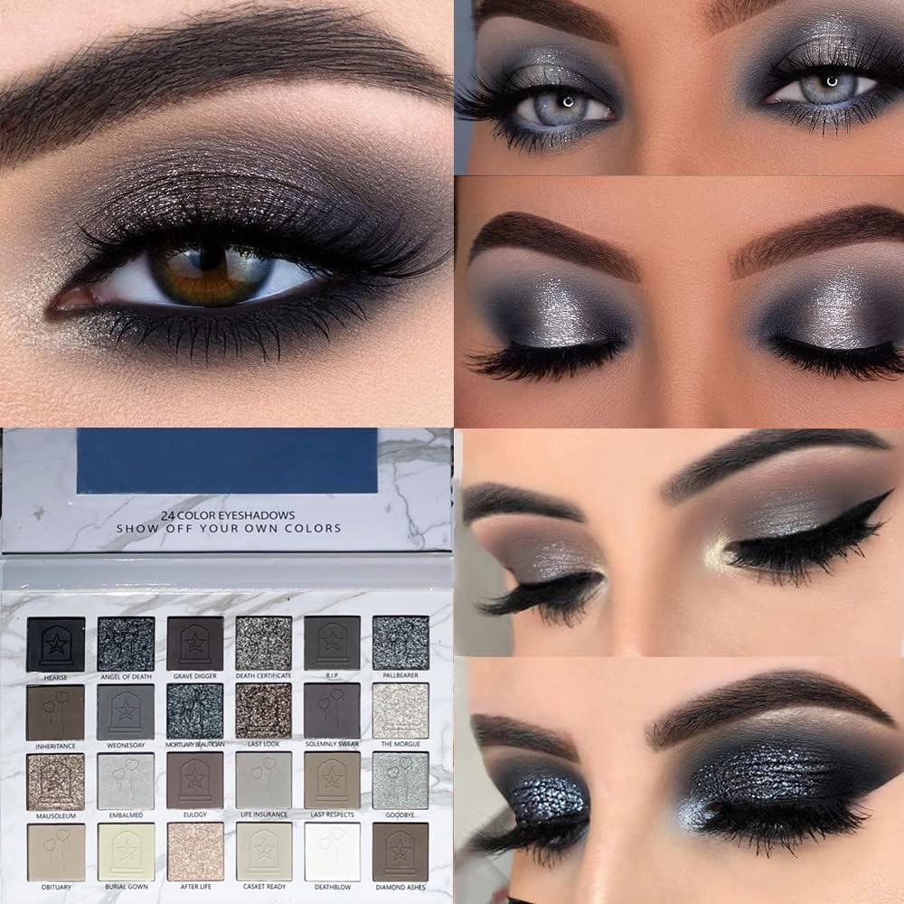 Black Grey Smokey Eyeshadow Palette H73983