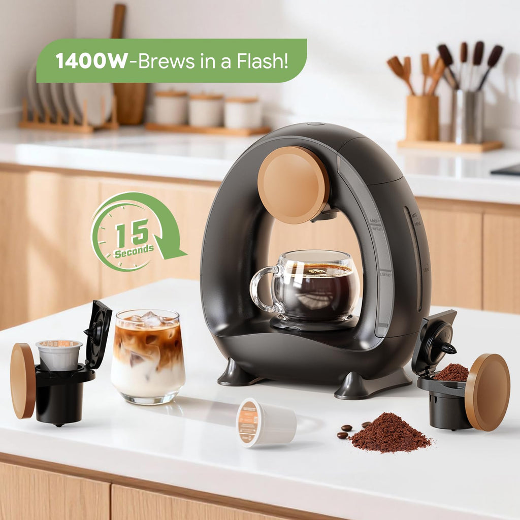 Single Serve Coffee Maker Black F665166