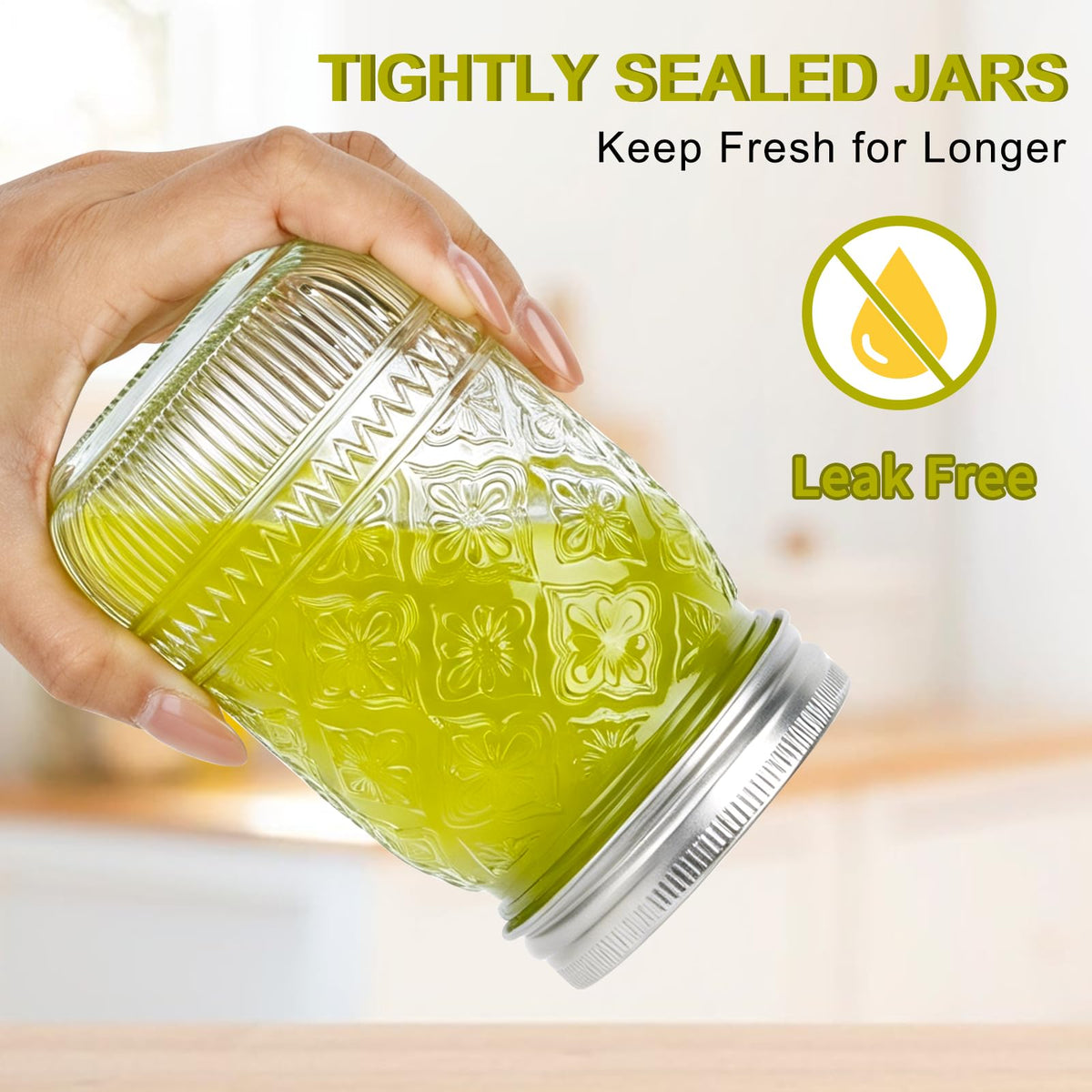 12 oz 20 Pack Mason Jars with Lids and Bands L901389
