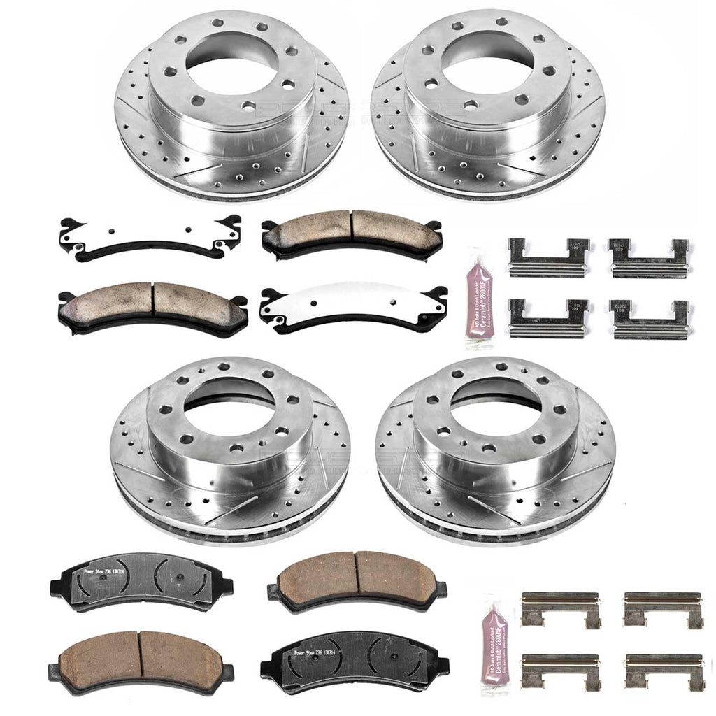 Front & Rear Brake Pad & Rotor Kit Z635