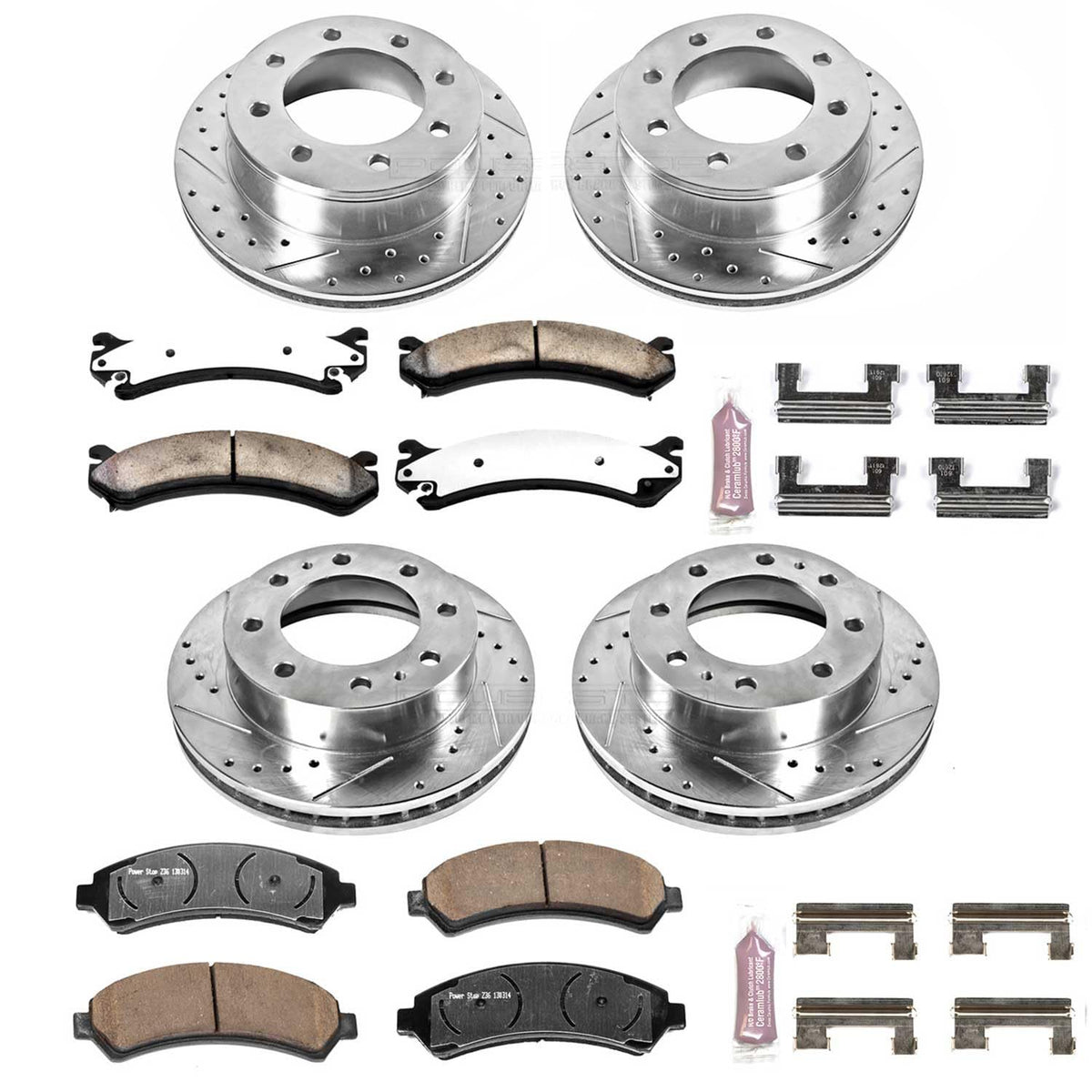 Front & Rear Brake Pad & Rotor Kit Z635