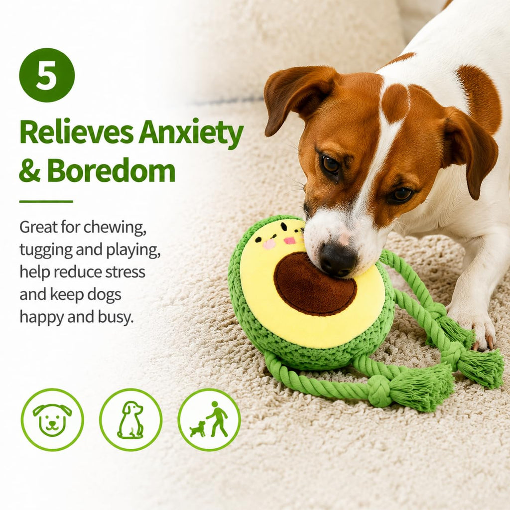 Avocado Rope Plush Dog Toy S13770
